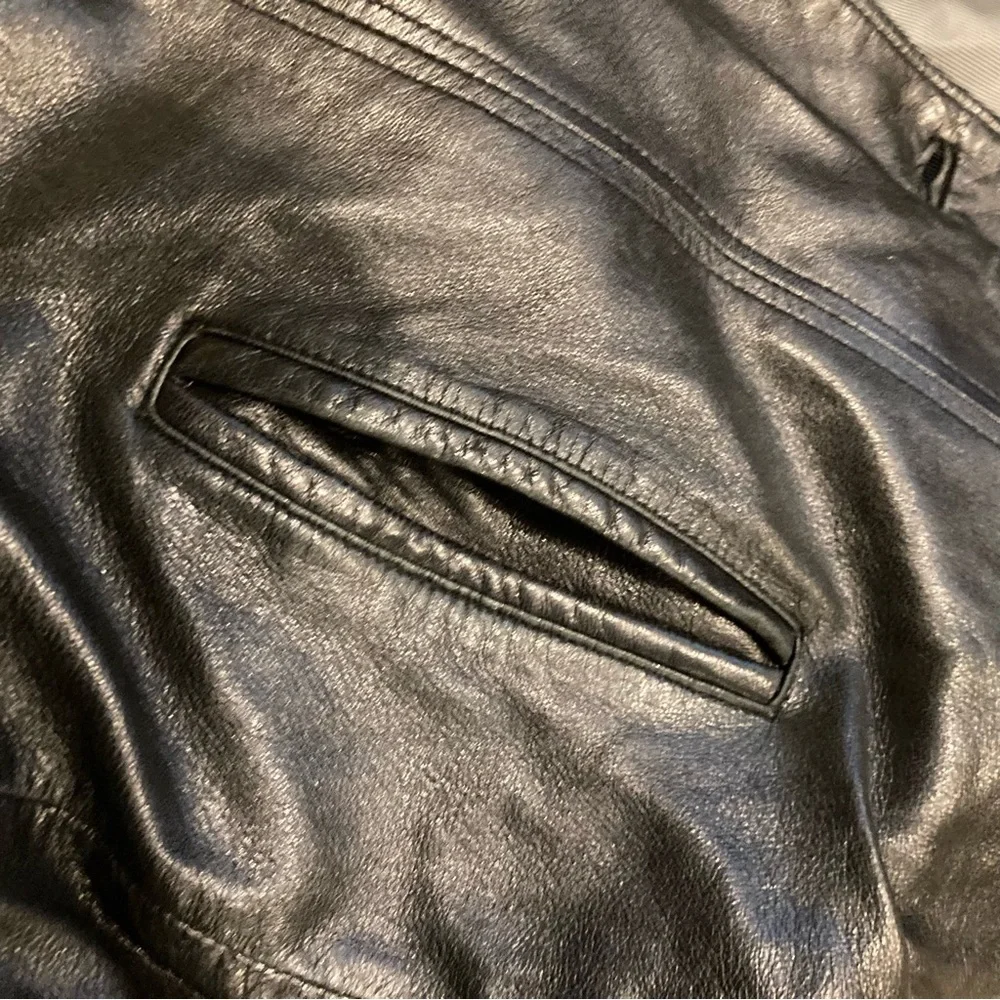 Amalfi Black Leather Jacket - Men’s - Large